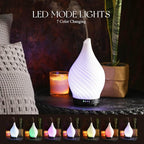 Porseme 150ml Essential Oil Diffuser Glass Color Changing Aroma Air Diffusers - Image 2