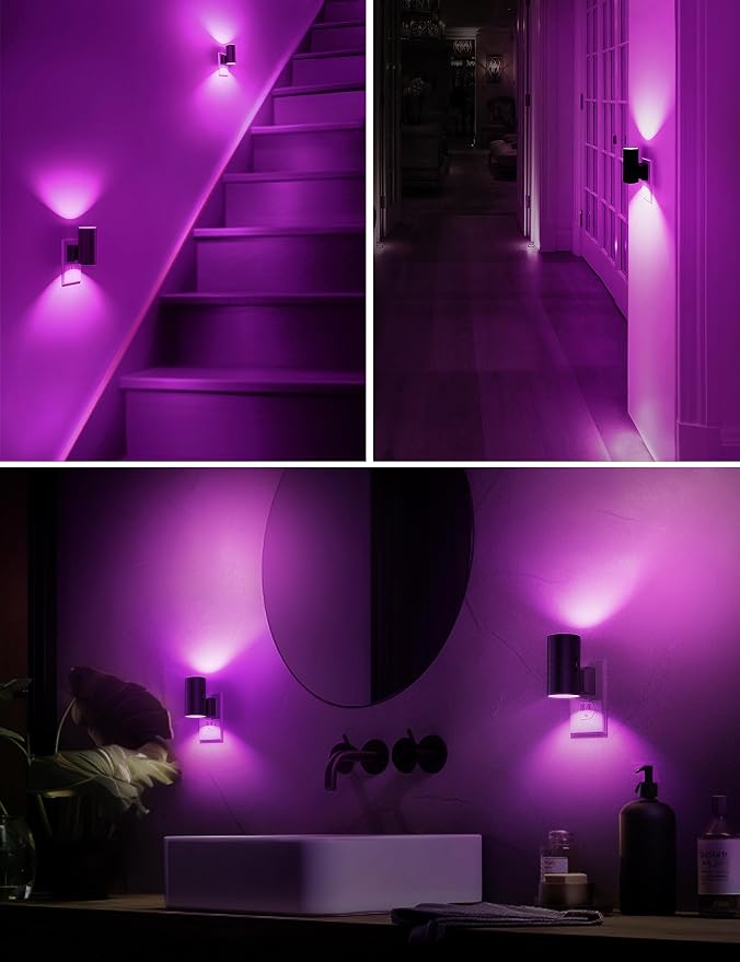 L LOHAS LED Purple Night Light, Night Lights Plug into Wall - Image 5