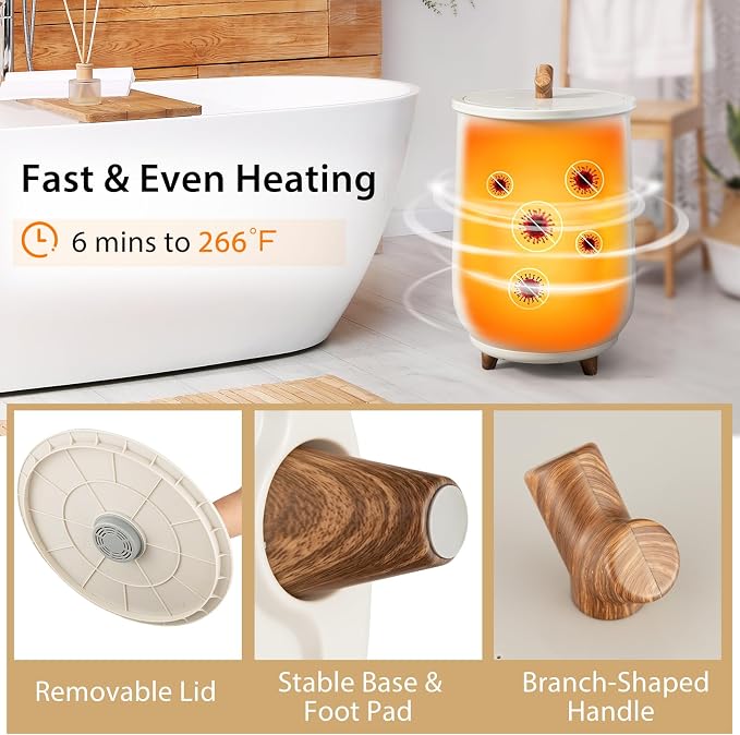 COSTWAY Bucket Style Towel Warmer, 23L Towel Warmer - Image 4