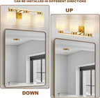3-Light Bathroom Light Fixtures, Modern Vanity Lights, Living Room, E26 Base - Image 4