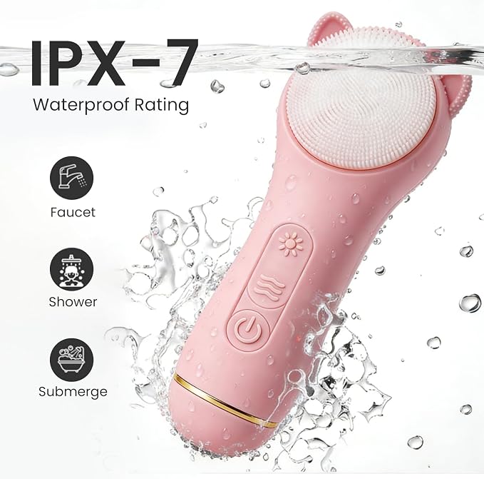 Facial Cleansing Brush Rechargeable, Waterproof Face Scrub Brush - Image 7