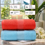 Cotton Bath Towels Set, 2-Piece Set Super Absorbent Quick Drying, Suitable - Image 3