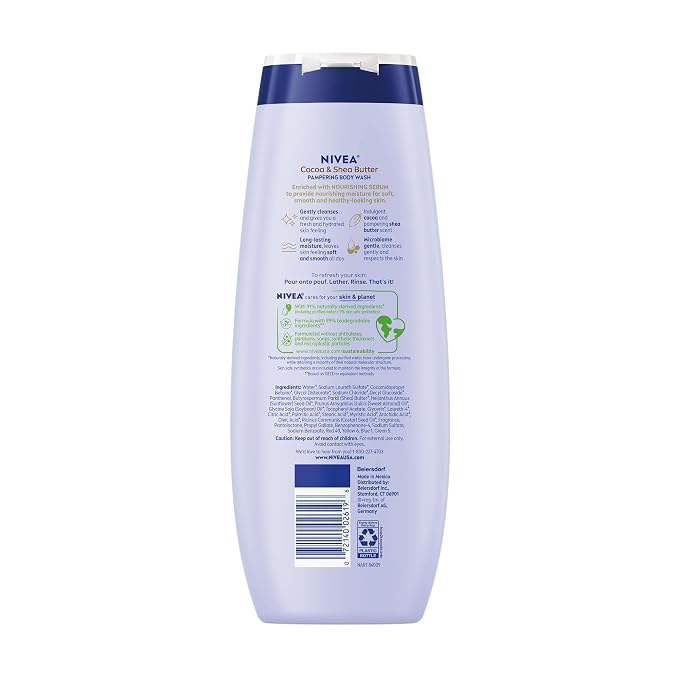 NIVEA Pampering Cocoa and Shea Butter Body Wash - Image 13