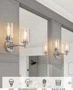 FEMILA Modern Bathroom Light Fixtures, 2-Light Bathroom Vanity Lights Over - Image 6