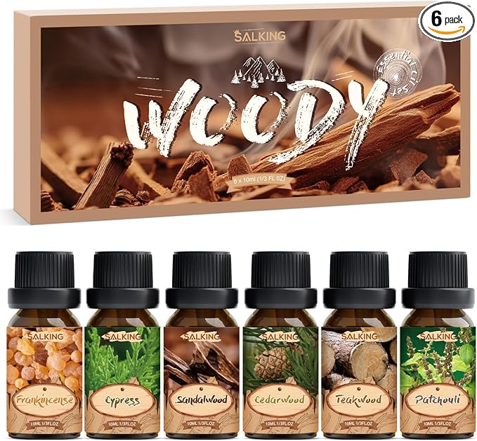 SALKING Woody Essential Oils Gift Set, Natural and Pure Aromatherapy Fragrance by SALKING