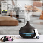 SACATR 550ml Oil Diffuser with 15x10mL Essential Oils, Ultrasonic Technology - Image 4