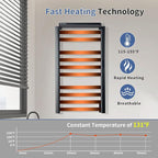 LANMEL 2 in 1 Towel Warmer Rack & Towel Rack Wall, 10 Bars Electric Wall - Image 3