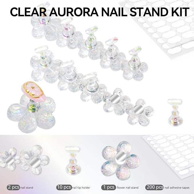 Nail Stand for Press On Fake Nails Painting Display Practice, Powerful Magnetic - Image 2