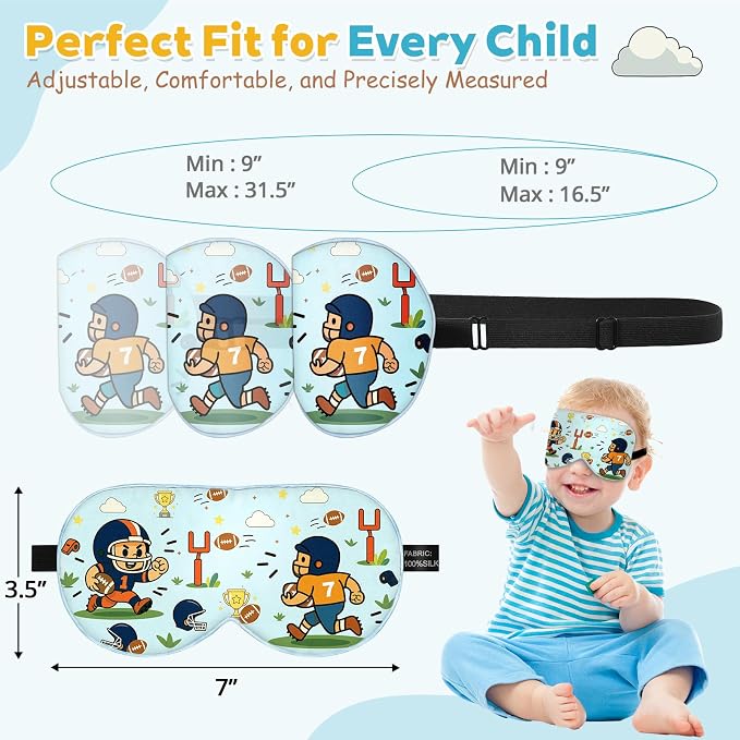 Kids Silk Sleep Mask – 100% Mulberry Silk Eye Cover, Kid Eye Mask - Image 5