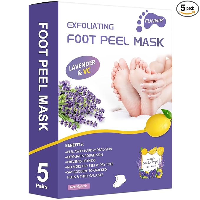 Foot Peeling Mask Exfoliant for Peeling Off Calluses, Natural Exfoliator for by FUNNIR