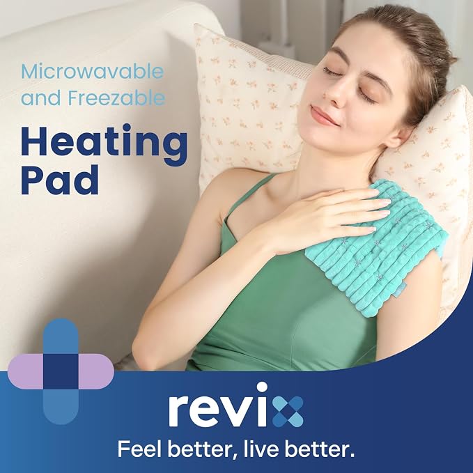 REVIX 6 * 12" Moist Heating Pad Microwavable, Reusable Microwave Heating Pads - Image 2