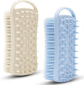2 PC Silicone Body Scrubber, 2 in 1 Exfoliating Shower Bath Scrubber, Soft by MtBoi