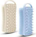 2 PC Silicone Body Scrubber, 2 in 1 Exfoliating Shower Bath Scrubber, Soft by MtBoi