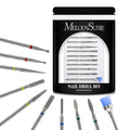 MelodySusie 10pcs Nail Drill Bits Set, 3/32 Inch Diamond Cuticle Nail Bits Kit by MelodySusie