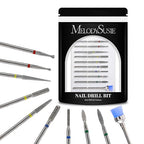 MelodySusie 10pcs Nail Drill Bits Set, 3/32 Inch Diamond Cuticle Nail Bits Kit by MelodySusie