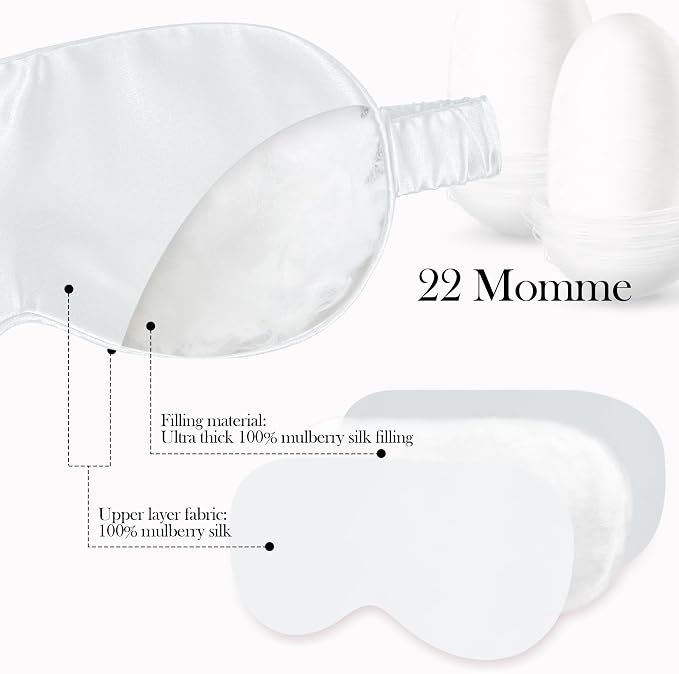 SilkDream 100% Mulberry Silk Sleep Mask Eye Mask - Image 3