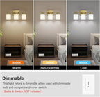 FonmYim Brushed Gold Bathroom Light Fixtures, 3-Light Modern Vanity Light Over - Image 7