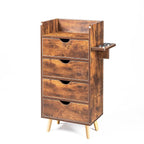 OmySalon 4 -Layer Salon Station Storage Cabinet, Beauty Barber Styling Stations by OmySalon