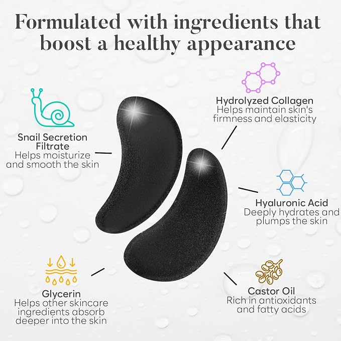 BLOOMORA Snail Mucin Under Eye Patches, - Image 2
