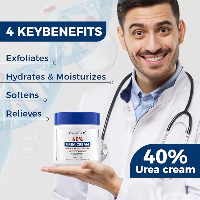 OUKEYA Urea Cream 40 Percent, Foot & Hand Cream - Image 3