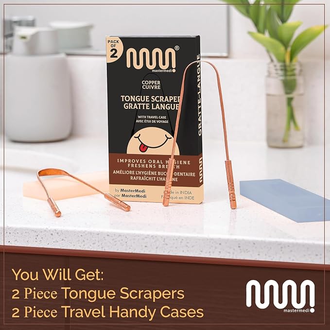 MasterMedi Tongue Scraper with Case Easy to Use Tongue Scraper - Image 5