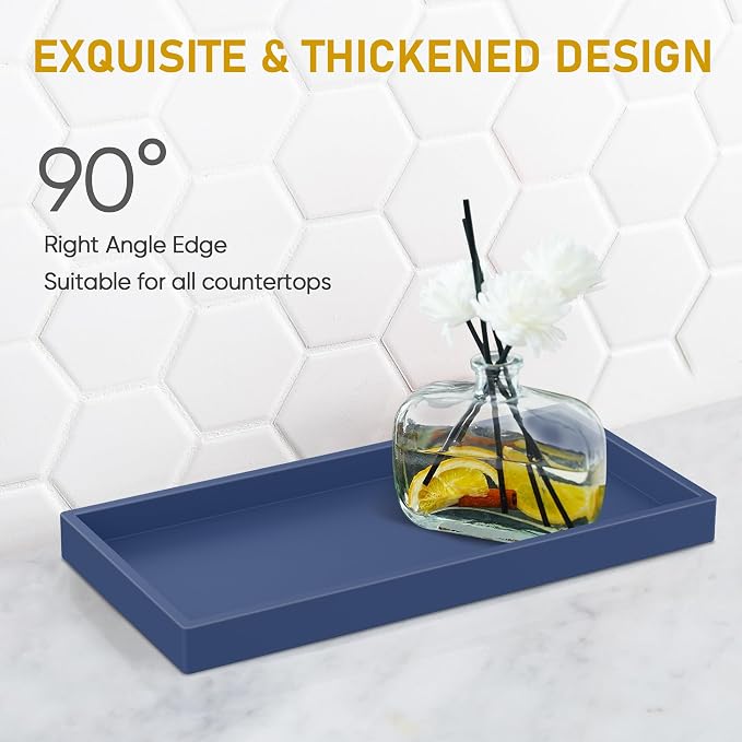 Bathroom Counter Tray, EG-SIPRO High-Grade Thickened Silicone Vanity Tray - Image 4
