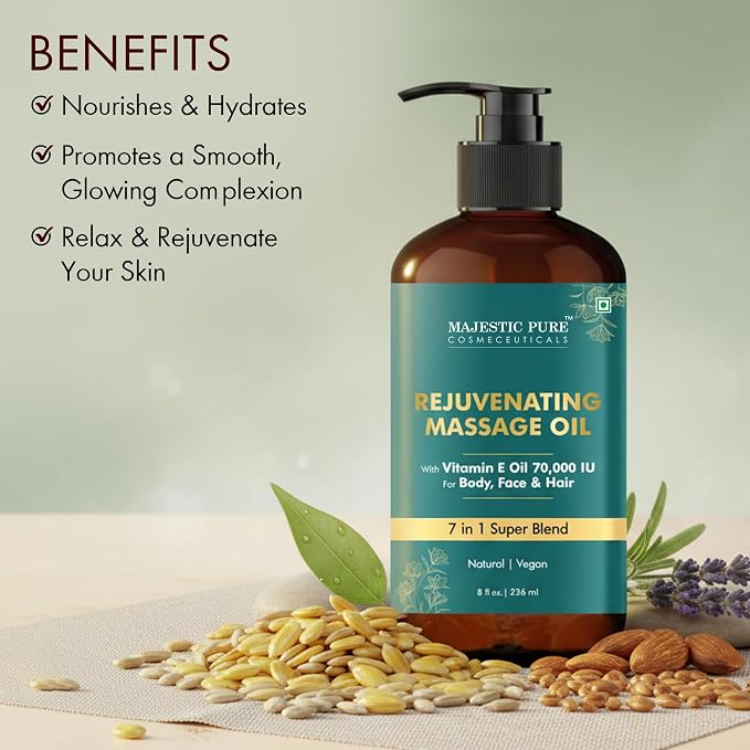 MAJESTIC PURE Vitamin E 70k Blend Massage Oil - Image 2