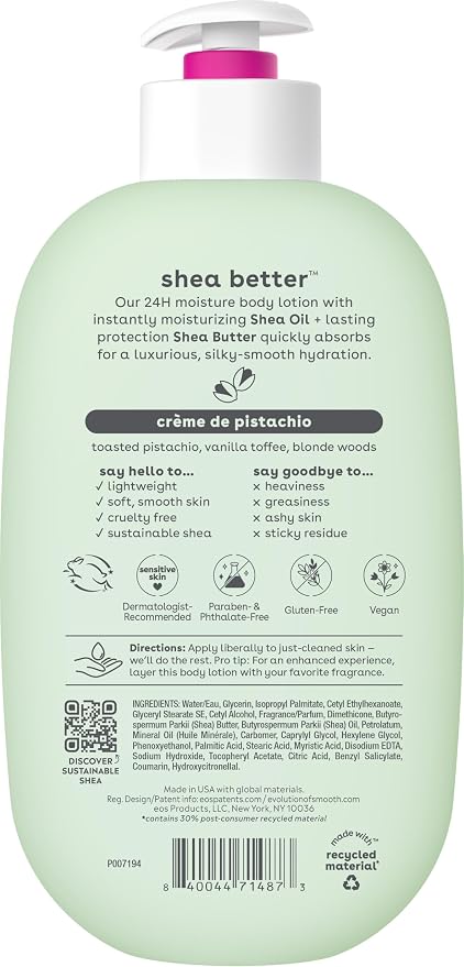 eos Shea Better Body Lotion- Crème de Pistachio, 24-Hour Moisture Skin Care - Image 11