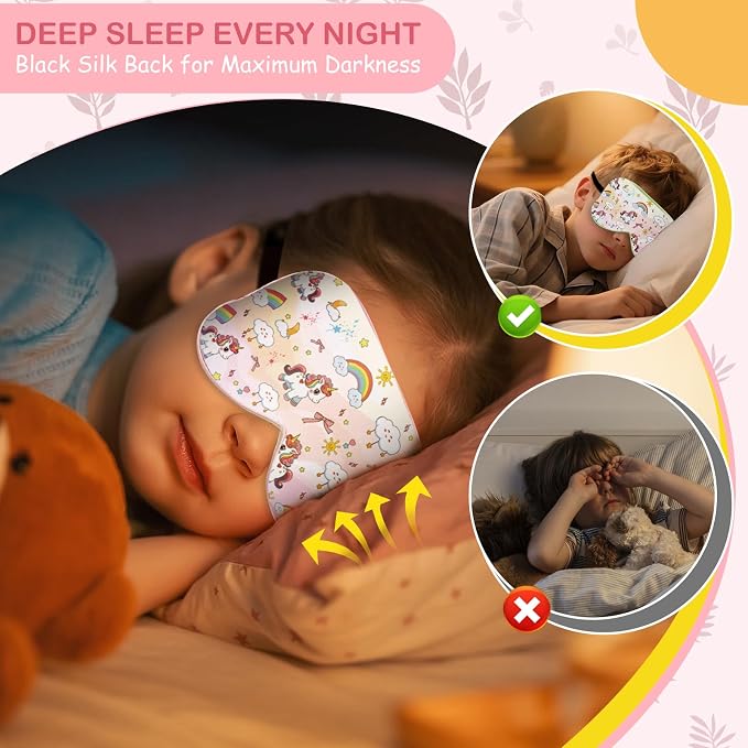 Kids Silk Sleep Mask: 100% Mulberry Silk Eye Mask - Image 4