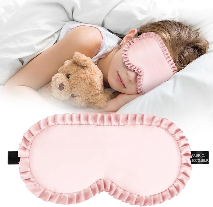 Kids Sleep Mask, 100% Real Mulberry Silk Eye Mask, Sleeping Mask by spacepower