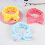 8 Pack Spa Headbands, Coral Fleece Makeup Bow Headbands, Terry Cloth Face Hair - Image 6