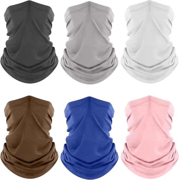 Fuinloth Neck Gaiter, 6 Pack Cooling UV Protection Bandana Face Mask Gator Scarf by fuinloth