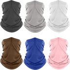 Fuinloth Neck Gaiter, 6 Pack Cooling UV Protection Bandana Face Mask Gator Scarf by fuinloth