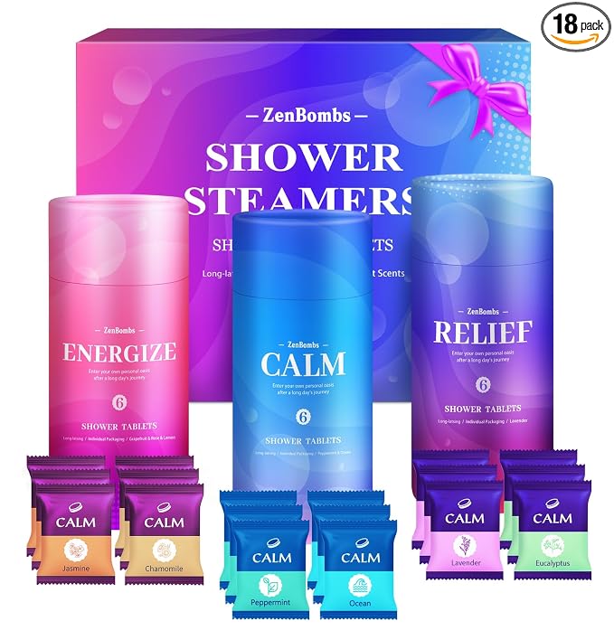 Shower Steamers, 18 Pack Set Shower Bombs by ZenBombs