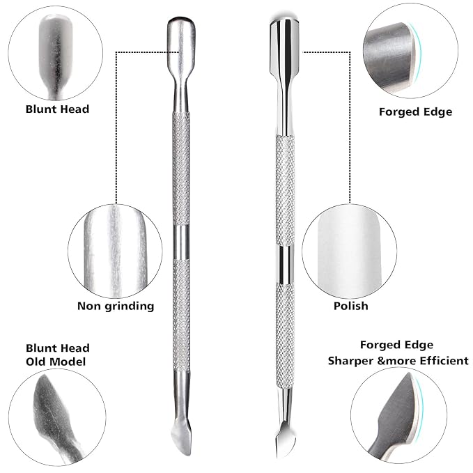Ejiubas Cuticle Pusher Cuticle Nipper Stainless Steel Cuticle Trimmer Cuticle - Image 3