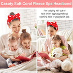 Casoty 10 Pcs Red Dot Makeup Headbands, Spa Gifts - Image 4
