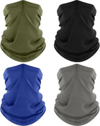 ROXUN 4 Pack Neck Gaiter, Cooling Breathable Face Mask UV Protection Scarf by Roxun