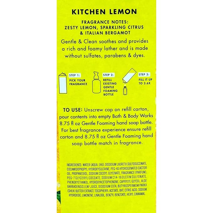 Bath & Body Works Kitchen Lemon Refill Gentle & Clean Foaming Hand Soap - Image 2