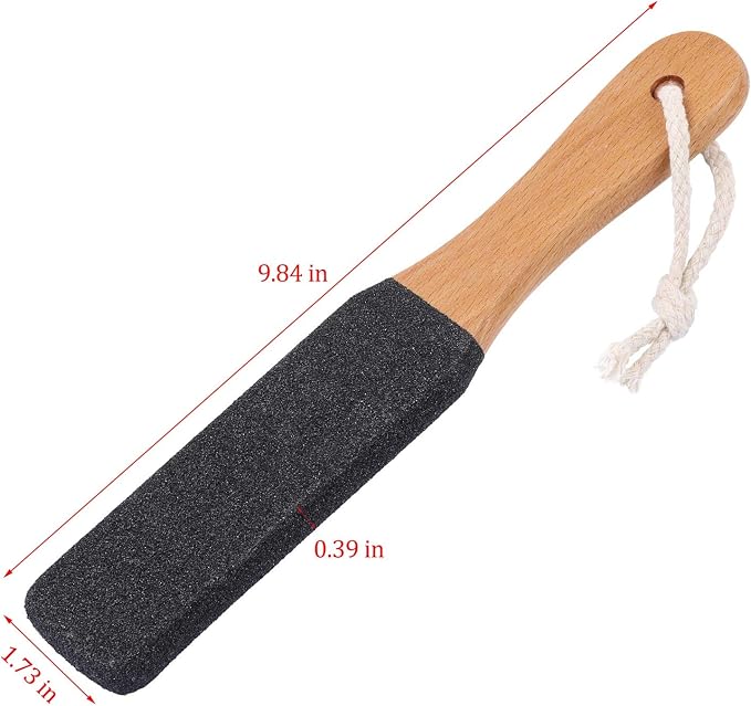 2 Pieces Foot File Callus Remover Heel Grater Wooden Handle Foot Scrubber - Image 6