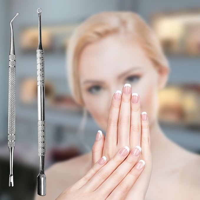 Premium Stainless Steel Manicure Tools 2-Piece Set, Upgrade Gel Nail Polish - Image 6