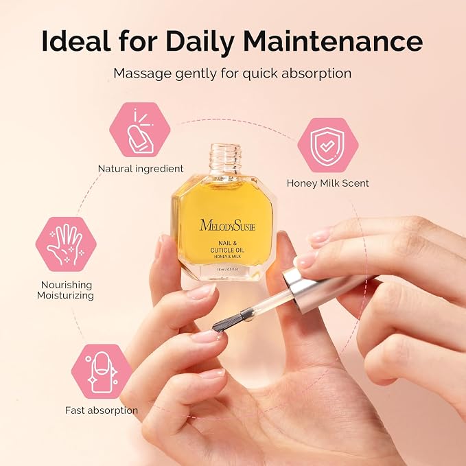 MelodySusie Cuticle Remover Kit, 60g Cuticle Remover Cream 15ML Cuticle Oil - Image 5