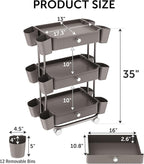 3 Tier Drawer Shelf Beauty Cart - Image 2