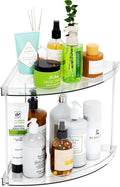 Yieach Clear Corner Bathroom Counter Organizer, 2Tier Tiered Countertop Corner by Yieach