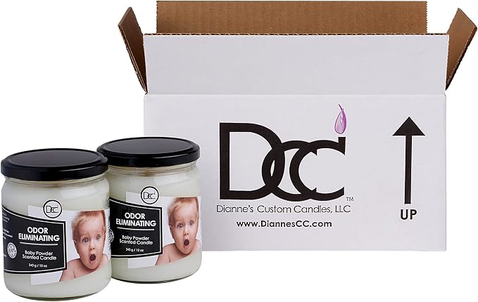 Baby Powder Two Pack Odor Eliminating Highly Fragranced Candle - Image 2