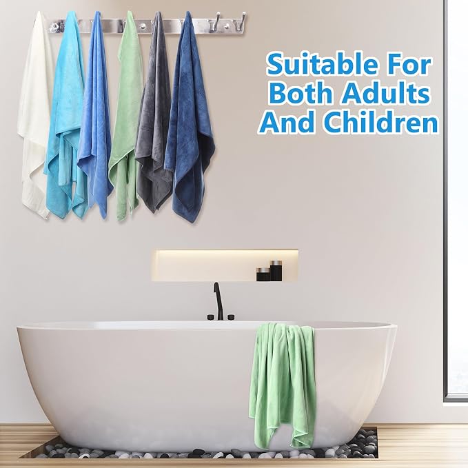 SmoothNovelty 16 Pack Microfiber Bath Towels Bulk 27'' x 60'' Oversized Beach - Image 5