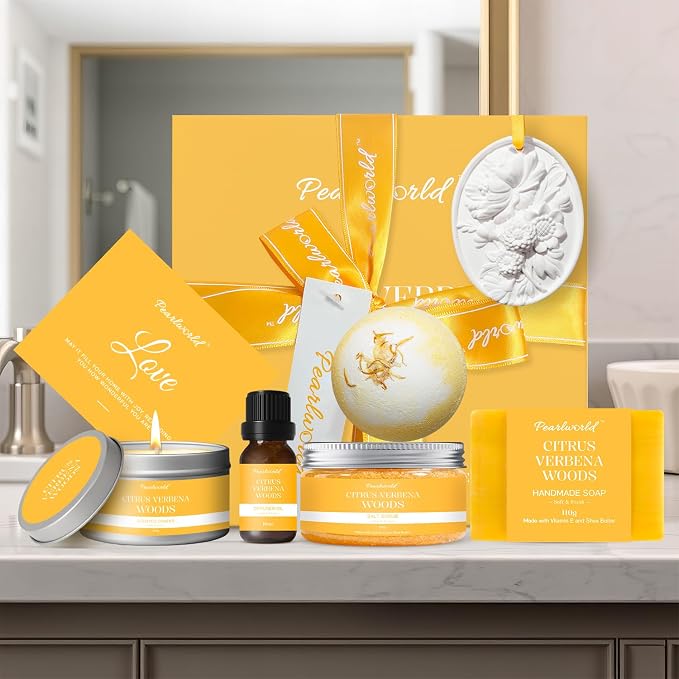 Mother's Day Gift, Citrus Verbena Bath Set Self Care - Image 4