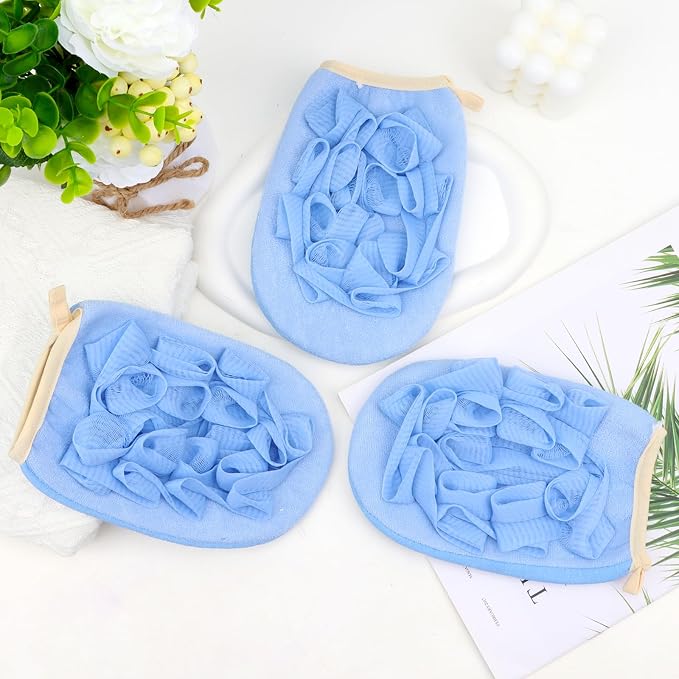 3 Pack Bath Loofah Body Sponge Brushes Loofah Exfoliating Glove Bath Shower - Image 7