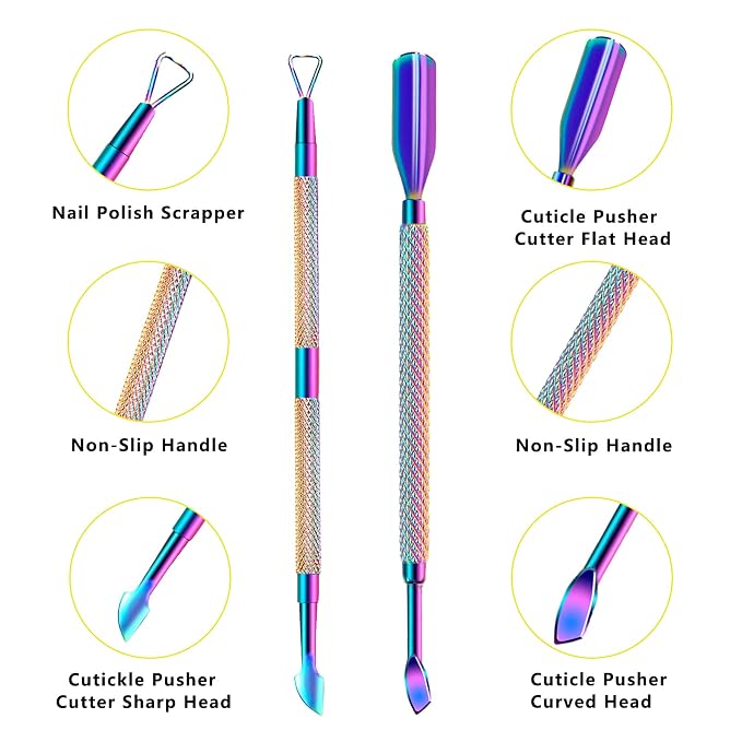 Cuticle Trimmer with Cuticle Pusher and Scissors, Cuticle Remover Professional - Image 3