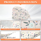 Adjustable Scrub Cap with Buttons & Sweatband, Working Hat with Elastic Tie Back - Image 2