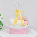 ABenkle Small Basket with Handles, Boho Decorative Rope Woven Dog Cat Toy - Image 4